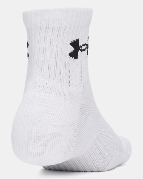 UA Performance Cotton 3-pack kwart wit