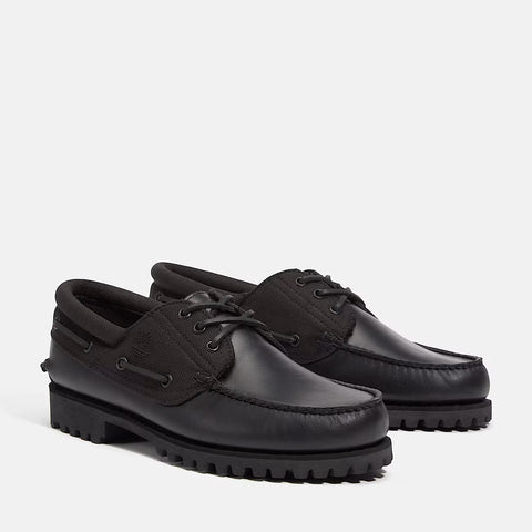 Authentic Boat Shoe Black | Blackout Full Grain