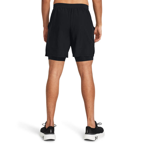 Launch 7 2-in-1 Shorts Black | Reflective