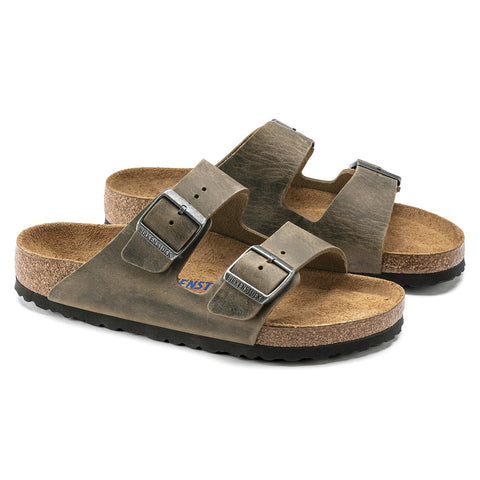 Arizona Soft Footbed Geolied Leer Vervaagd Kaki