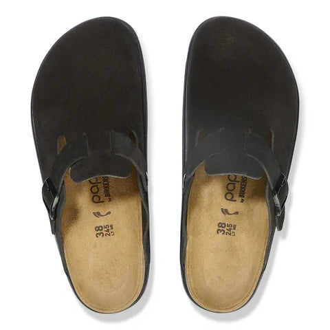 Boston Chunky Suede Leather Black