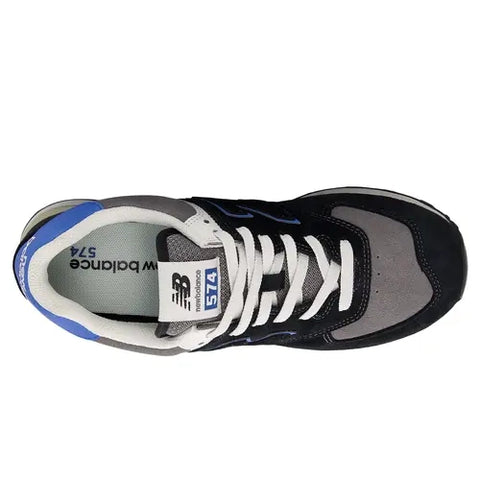 New Balance 574 zwart / koningsblauw U574QRB