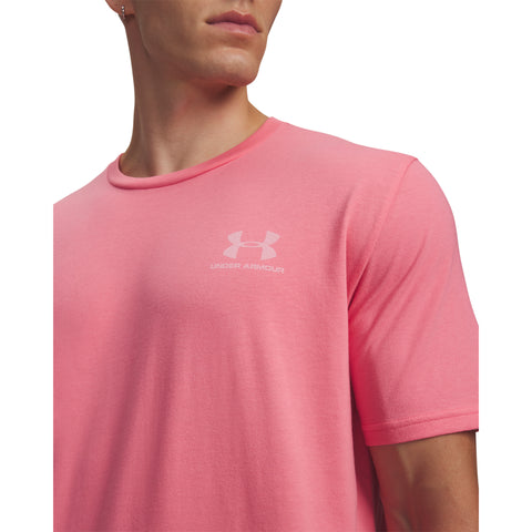 UA M Sportstyle LC SS Bittersweet Pink | Wit
