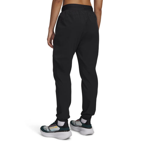 UA Rival Hi Rise Woven Pant Black | White