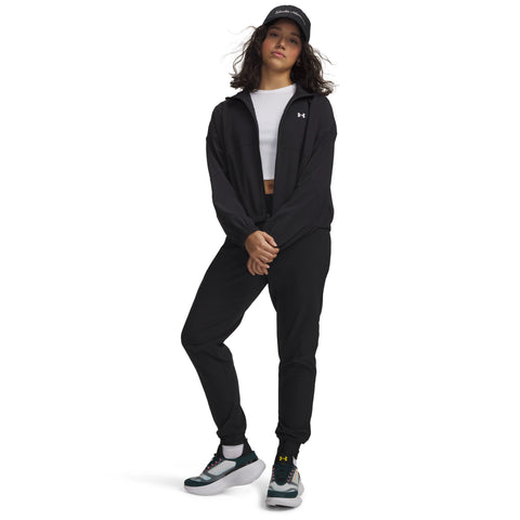 UA Rival Hi Rise Woven Pant Black | White