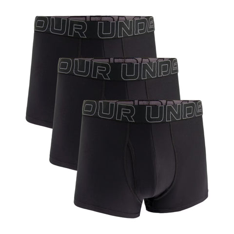 UA Performance Tech Solid 3in 3pk Black